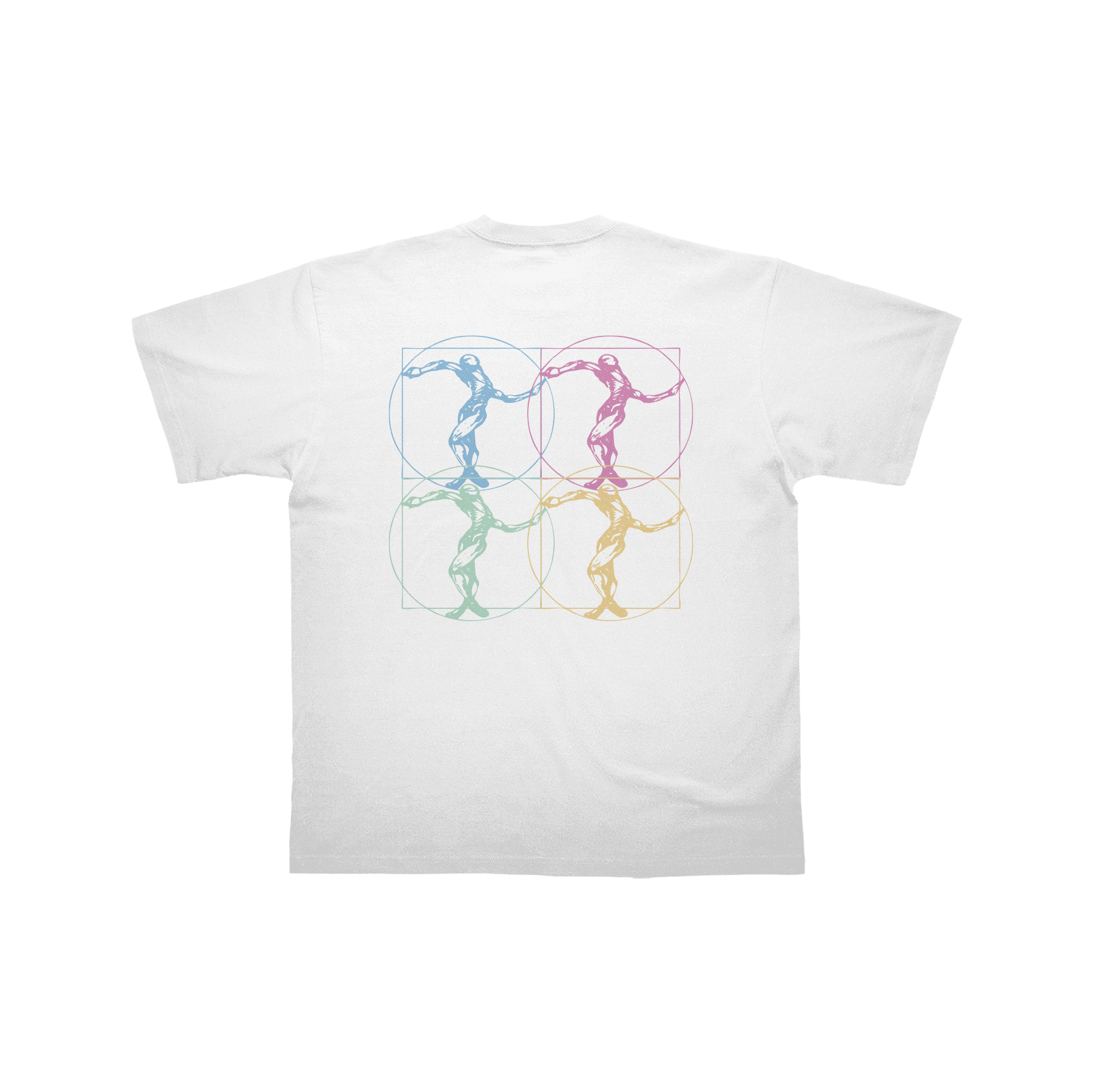 T-SHIRT "JUSTE DEBOUT" - BLANC/COLOR